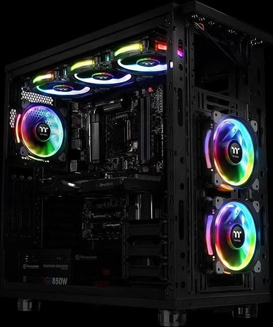 Thermaltake Riing Plus 12 LED RGB TT Premium Edition, LED-Steuerung, Lüftersteuerung, 120mm, 5er-Pack