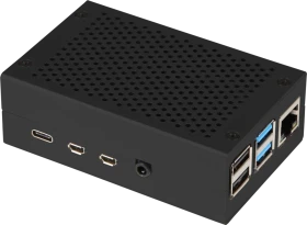 Joy-iT Aluminiumgehäuse für Raspberry Pi 4, schwarz
