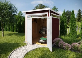 Weka 265 235x239cm Gerätehaus schwedenrot