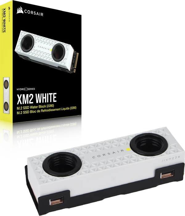 Corsair Hydro X Series XM2 M.2 SSD Water Block - White