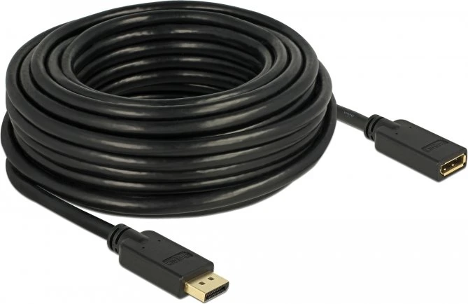 DeLOCK DisplayPort 1.2 Verlängerungskabel 4K 60Hz schwarz, 15m