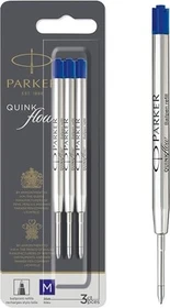 Parker Quinkflow Pen Refill Kugelschreibermine M blau,  3er-Pack