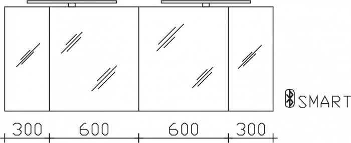 Pelipal SDAES5018-I Serie 25 Spiegelschrank 1800x703x170mm