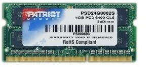 Patriot SO-DIMM 4GB, DDR2-800, CL5