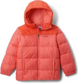 Columbia Puffect II Hood Jacke hot coral/zing (Junior)