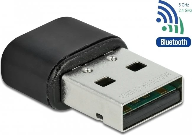 DeLOCK 2.4GHz/5GHz WLAN, Bluetooth 4.2, USB-A 2.0 [Stecker]