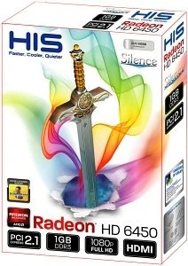 HIS Radeon HD 6450 Silence, 1GB DDR3, VGA, DVI, HDMI