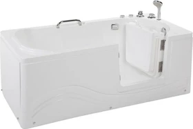 Home Deluxe Vital M Seniorenbadewanne liegend mit Whirlpoolfunktion 153x76cm, rechts