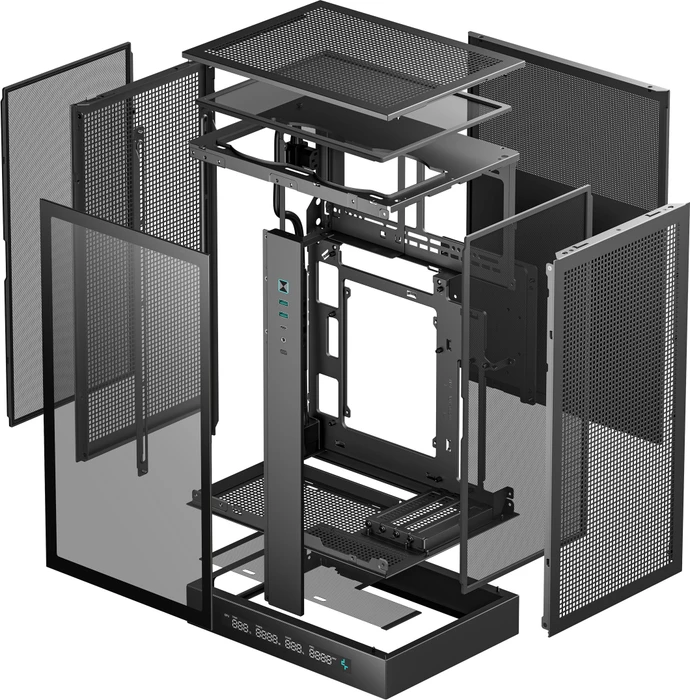 DeepCool CH270 DIGITAL, schwarz, Glasfenster