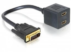 DeLOCK DVI [Stecker] auf 2x HDMI [Buchse] Adapter (65069)