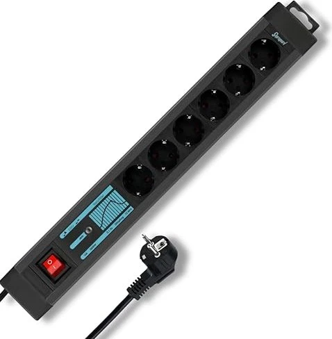 REV Ritter SupraGuard mit Netzfilter, 6-fach, 3m