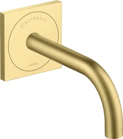 Hansgrohe Axor Uno elektrische Waschbeckenarmatur 165 mit Temperaturvoreinstellung und Netzanschluss brushed brass