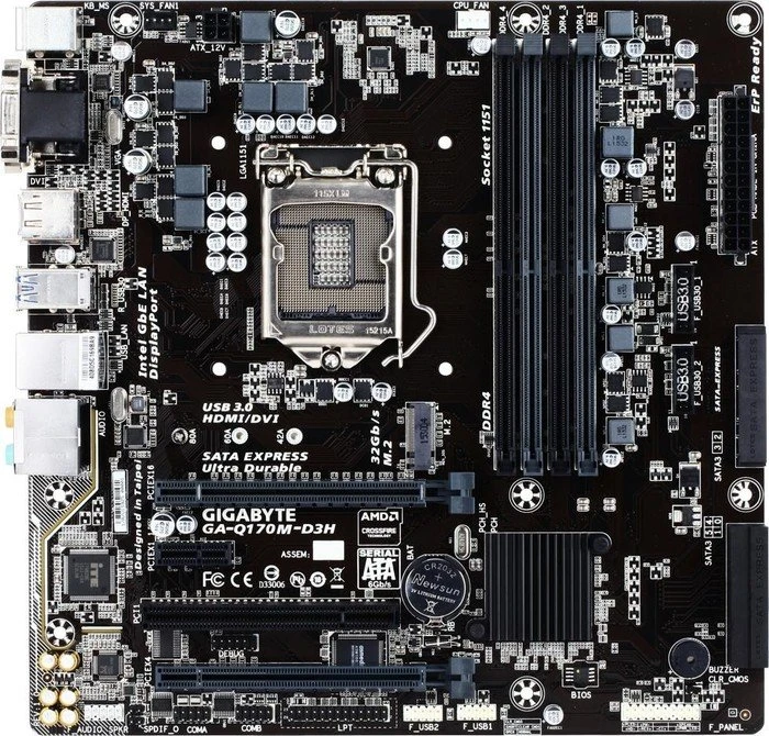 GIGABYTE GA-Q170M-D3H (Intel 1151)