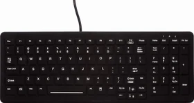 Contour Design Active Key beleuchtete Hygiene-Tastatur, schwarz, USB, US (AK-CB7000F-U1-B/US)