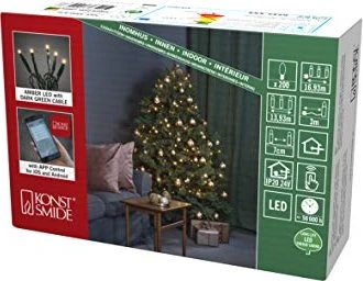 Konstsmide Mirco Lichterkette LED 200x bernstein