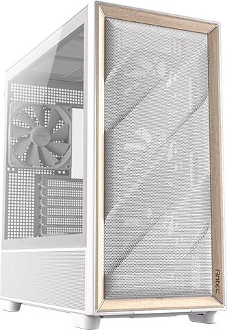Antec Flux, weiß/braun, Glasfenster