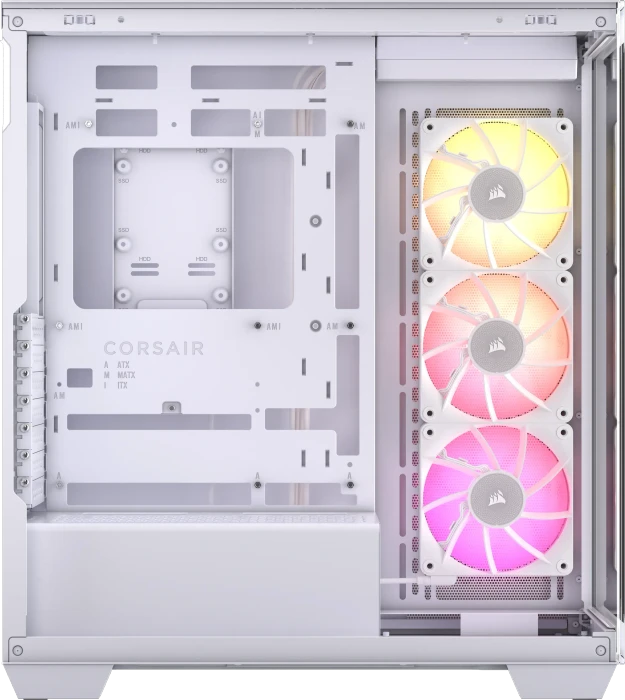 Corsair iCue 3500X RGB, weiß, Glasfenster