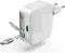 Hama Schnellladegerät GaN mit ausziehbarem Kabel 2x USB-C PD 65W weiß Vorschaubild