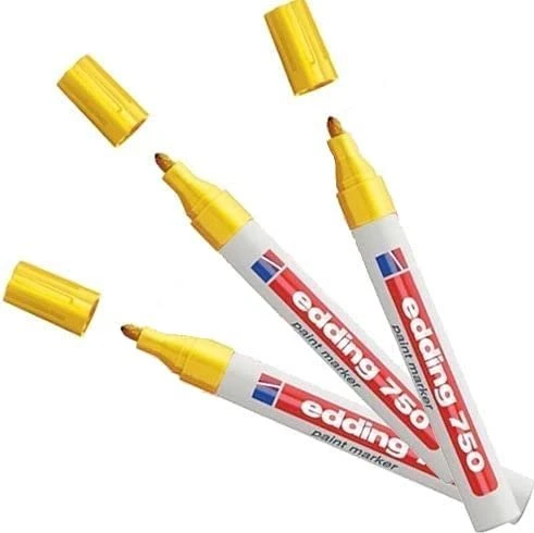 edding 750 Lackmarker gelb, 3er-Pack