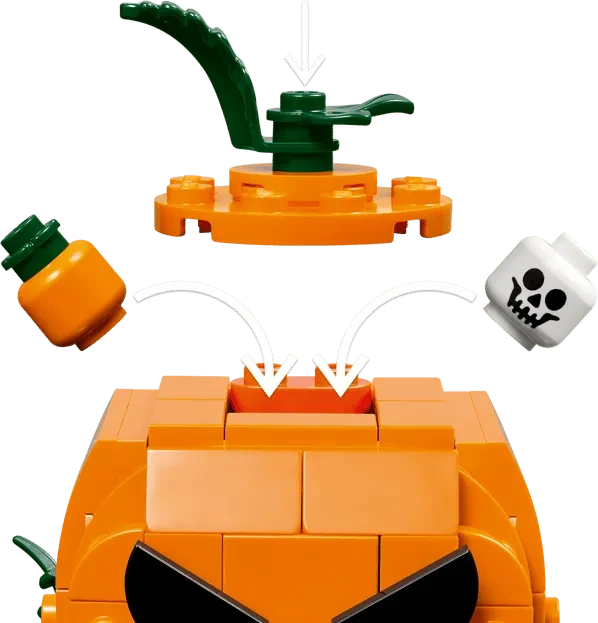 LEGO Halloween - Pickup mit Halloweenkürbis