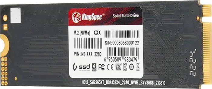 KingSpec NE-512 2280 512GB, M.2 2280 / M-Key / PCIe 3.0 x4, Heatspreader