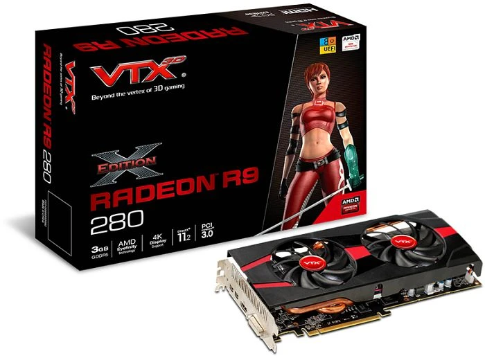 VTX3D Radeon R9 280 X-Edition, 3GB GDDR5, DVI, HDMI, 2x mDP