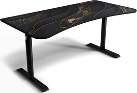 Arozzi Arena Gaming Desk Schreibtisch 160x82cm schwarz gold/schwarz