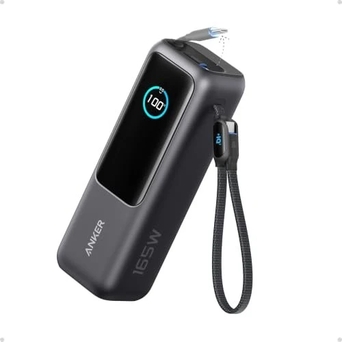 Anker Powerbank (25K, 165W, Integriertes + einziehbares Kabel)