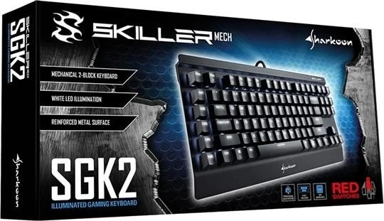 Sharkoon Skiller Mech SGK2, LEDs weiß, Kailh BLUE, USB, DE