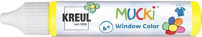 Kreul Mucki Window Color Glasmalfarbe, gelb, 29ml