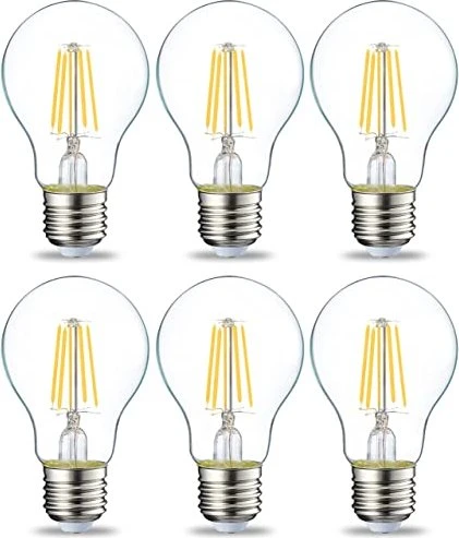 AmazonBasics LED-Leuchtmittel Filament 40 4.3W/827 E27, 6 Stück