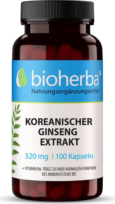 Bioherba Koreanischer Ginseng 320mg Kapseln, 100 Stück