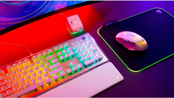 Roccat Vulcan II, LEDs RGB, weiß/silber, TITAN II RED, USB, DE