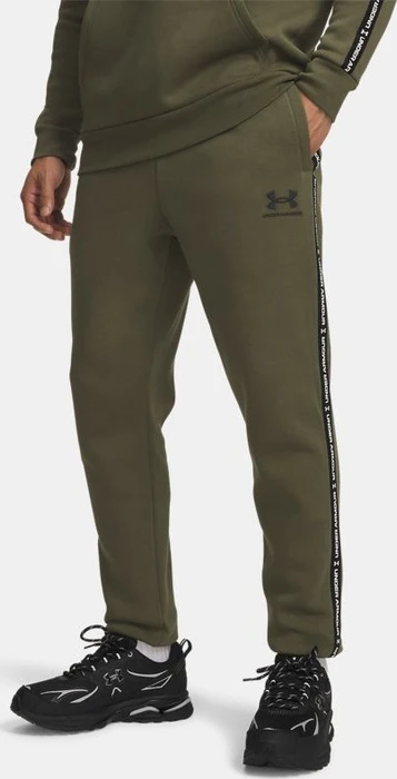 Under Armour Icon Fleece mit Streifen Trainingshose lang marine od green/black (Herren)