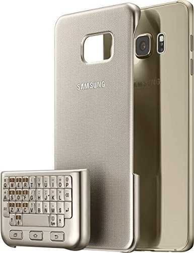 Samsung Keyboard Cover QWERTZ für Galaxy S6 Edge+ gold