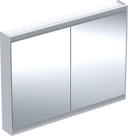 Geberit ONE Spiegelschrank ComfortLight, 2 Türen, AP-Montage, 120cm, weiß/Aluminium pulverbeschichtet