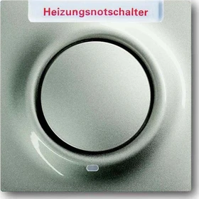 Busch-Jaeger Impuls Zentralscheibe mit Aufdruck Heizung, champagner metallic
