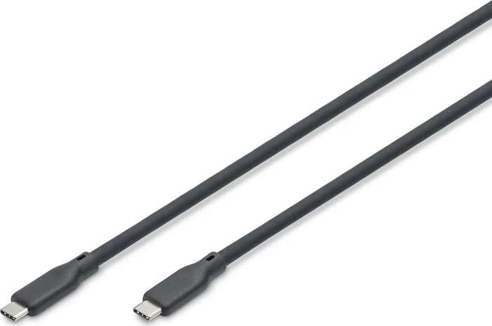 Digitus USB4 Silikonkabel, 40Gb/s, 8K60Hz, 240W PD, USB-C Stecker auf USB-C Stecker, schwarz, 0.5m