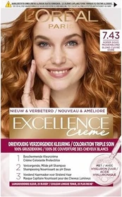 L'Oréal Excellence Creme Haarfarbe 7.43 kupfer goldblond