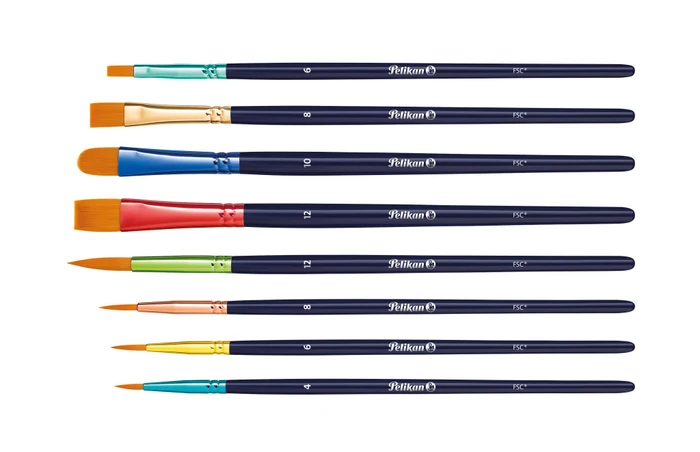 Pelikan Schulpinselset Premium 8 Synthetik Pinselset, 8-tlg.
