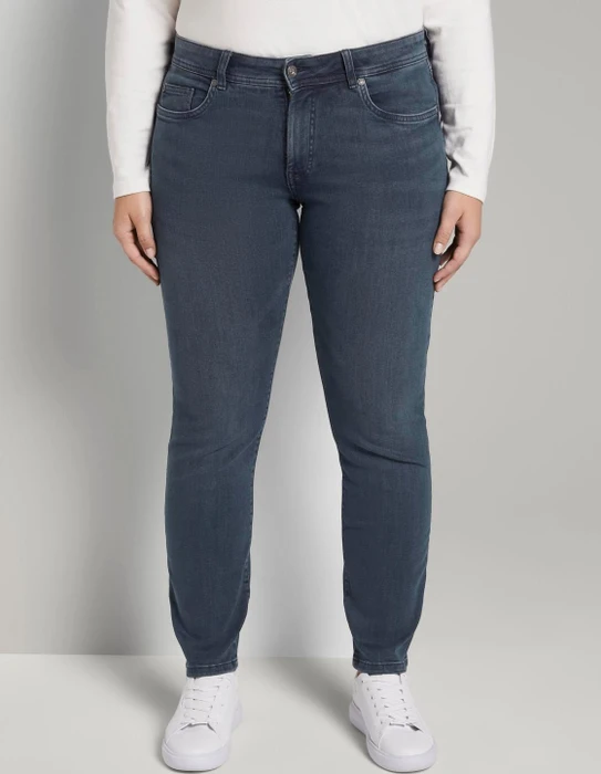 Tom Tailor Plus Slim Jeans Jeans used dark stone blue denim (Damen)