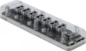 DeLOCK USB-Hub, 7x USB-A 3.0, USB 3.0 Micro-B [Buchse] (64088)
