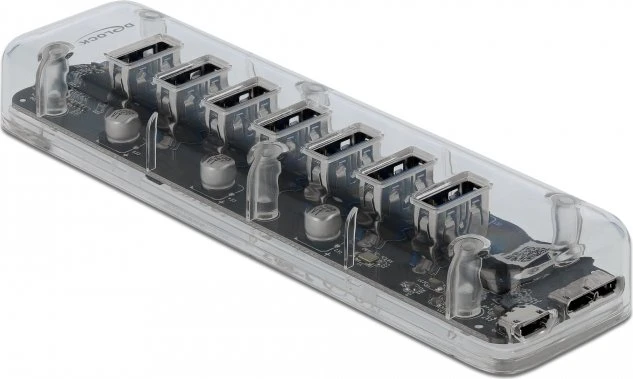 DeLOCK USB-Hub, 7x USB-A 3.0, USB 3.0 Micro-B [Buchse]