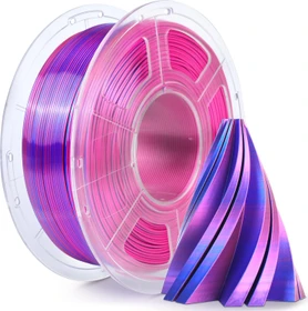 Sunlu Silk PLA+, Dual Color Filament Red Blue, Spule, 1.75mm, 1.00kg