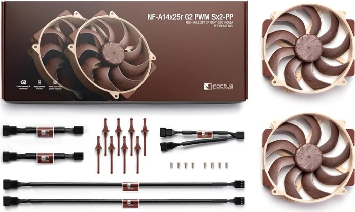 Noctua NF-A14x25r G2 PWM Sx2-PP, 140mm, 2er-Pack