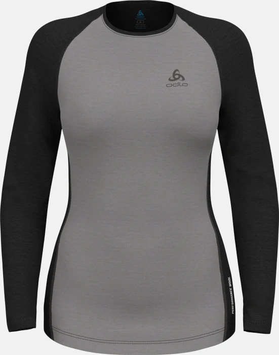 Odlo Natural Performance Wool 130 Base Layer Funktionsshirt langarm misty lilac/gray ridge melange (Damen)