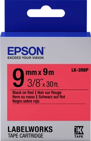 Epson LK-3RBP Beschriftungsband, 9mm, schwarz/rot