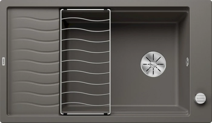 Blanco Elon XL 8 S InFino Becken reversibel mit Ablauffernbedienung vulkangrau