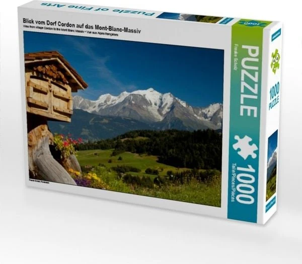 Calvendo Blick vom Dorf Cordon auf das Mont-Blanc-Massiv
