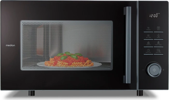 Medion MD 12231 Mikrowelle mit Grill/Heißluft schwarz/dunkelgrau